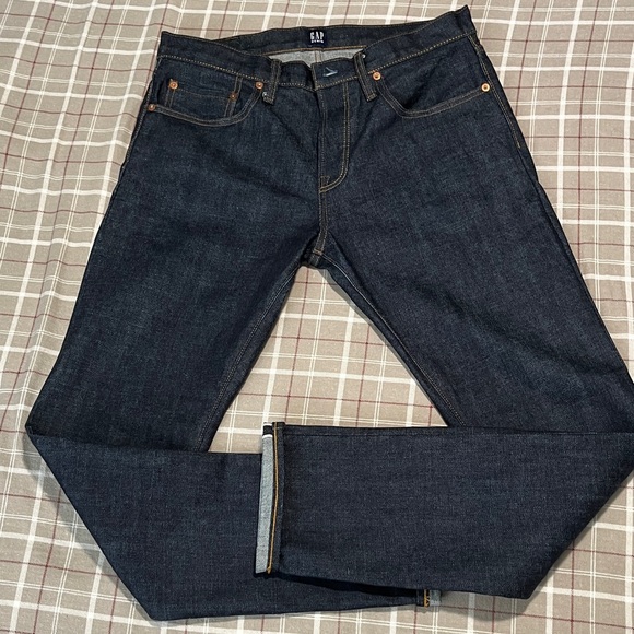 GAP Men's Dark Blue Selvedge Skinny Jeans 32x32 - Picture 5 of 13